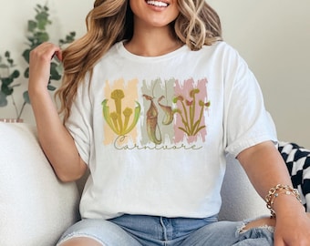Fleischfressende Pflanze Grafik T-Shirt, Botanische Venusfliegenfalle Tee
