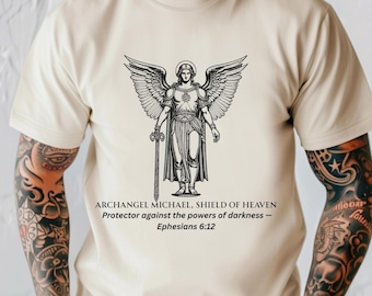 Comfort Colors Archangel Michael T-Shirt, Religious Tee