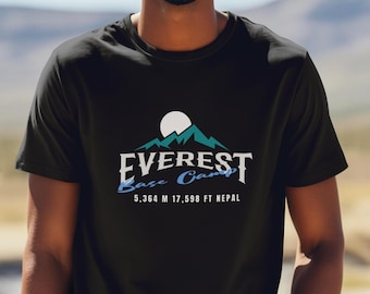 エベレストベースキャンプTシャツ、ヒマラヤハイキング登山ギフト