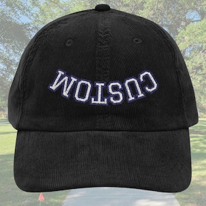 Custom Embroidered Corduroy Cap: Personalized Cotton Hat