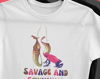 Venusfliegenfalle Grafik Tee: Fleischfresser Pflanze T-Shirt
