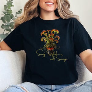 Carnivore Plant T-Shirt Carnivorous Plant Venus Flytrap Graphic Tee, Botanical Nature Shirt, Gardening Gift, Plant Lover Top