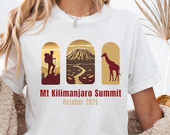 キリマンジャロ山Tシャツ（ハイカー・ウォーカー用）、登山者向けギフトTシャツ、ハイキングシャツ、キリマンジャロTシャツ、キリマンジャロタンザニアTシャツ