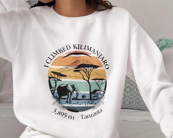 Ik beklom de Kilimanjaro-sweater voor wandelaars en wandelaars, klimmer cadeau-shirt wandelsweaters Kilimanjaro Tanzania