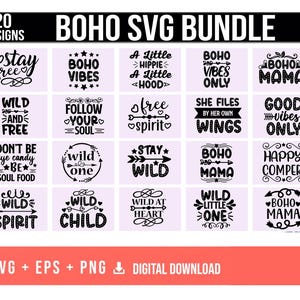 Boho Svg Bundle, svg, png, bundle svg, Sublimation png, svg bundles, shirt svg, svg for shirts, Dxf, svg, Commercial Use, Resell Rights