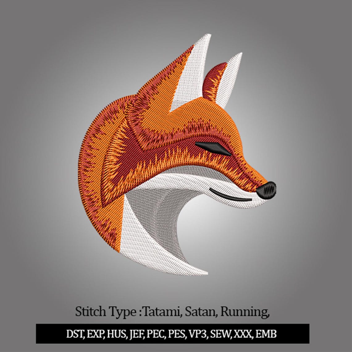 Cute Fox | Machine Embroidery Design | Fox Embroidery Pattern - Etsy