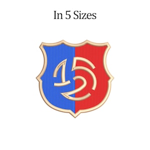 Barcelona Embroidery Design File – Instant Download in 5 Sizes | Football Logo Machine Embroidery Pattern