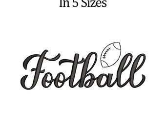 Football Embroidery Design: College Sports, 5 Sizes