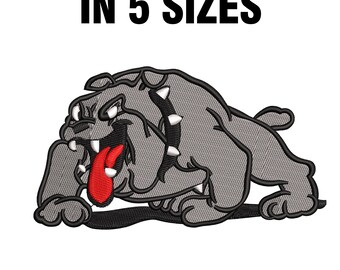 Angry Dog Machine Embroidery Design In 5 Sizes