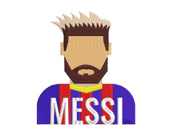 Lionel Messi Embroidery Design: Soccer Fan DIY Project (Digital Download)