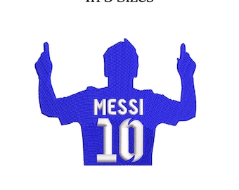 Lionel Messi Embroidery Design: Soccer Star Pattern (5 Sizes) (Digital Download)
