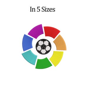 LaLiga Football Design Embroidery File, Digital Embroidery Pattern, Soccer Stitching Design, Machine Embroidery, Instant Download