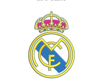Real Madrid Embroidery Design: Football Club Logo (Digital Download)