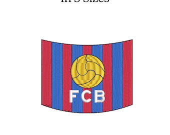 Borduurontwerp vlag FC Barcelona, 5 maten (pes, dst, exp, hus, jef +)