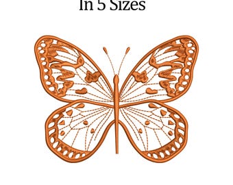Butterfly Embroidery Design: Machine Embroidery Pattern (Instant Download)