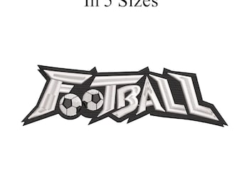 Football Embroidery 3D Design – 5 Sizes Included | Sport Ball Machine Embroidery File