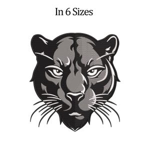 Black Tiger Embroidery Design, Animal Embroidery File, 6 Sizes, Instant Download, Pure Handmade Pattern