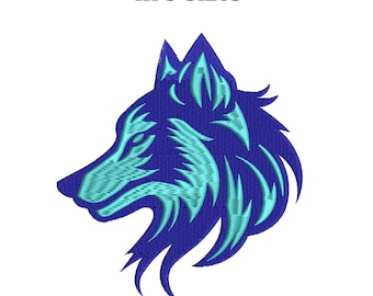 Wolf Head Embroidery Design: Realistic Animal Face (Machine Files)