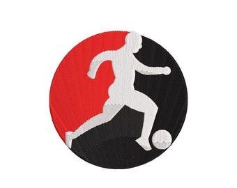 Football Art Embroidery Design: College Sport (In 5 Sizes)