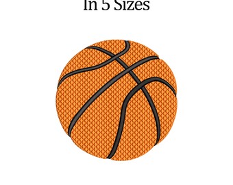 Basketball Embroidery Design: Sports Embroidery File (In 5 Sizes) (Instant Download)