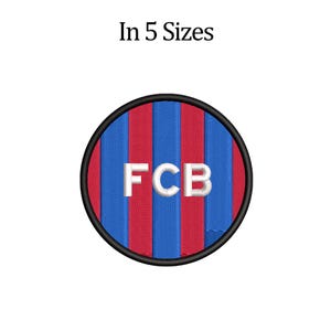 FCB Barcelona Embroidery design. Machine Embroidery Design. Football Embroidery design. 5 size. Best price. High quality. Colorful.