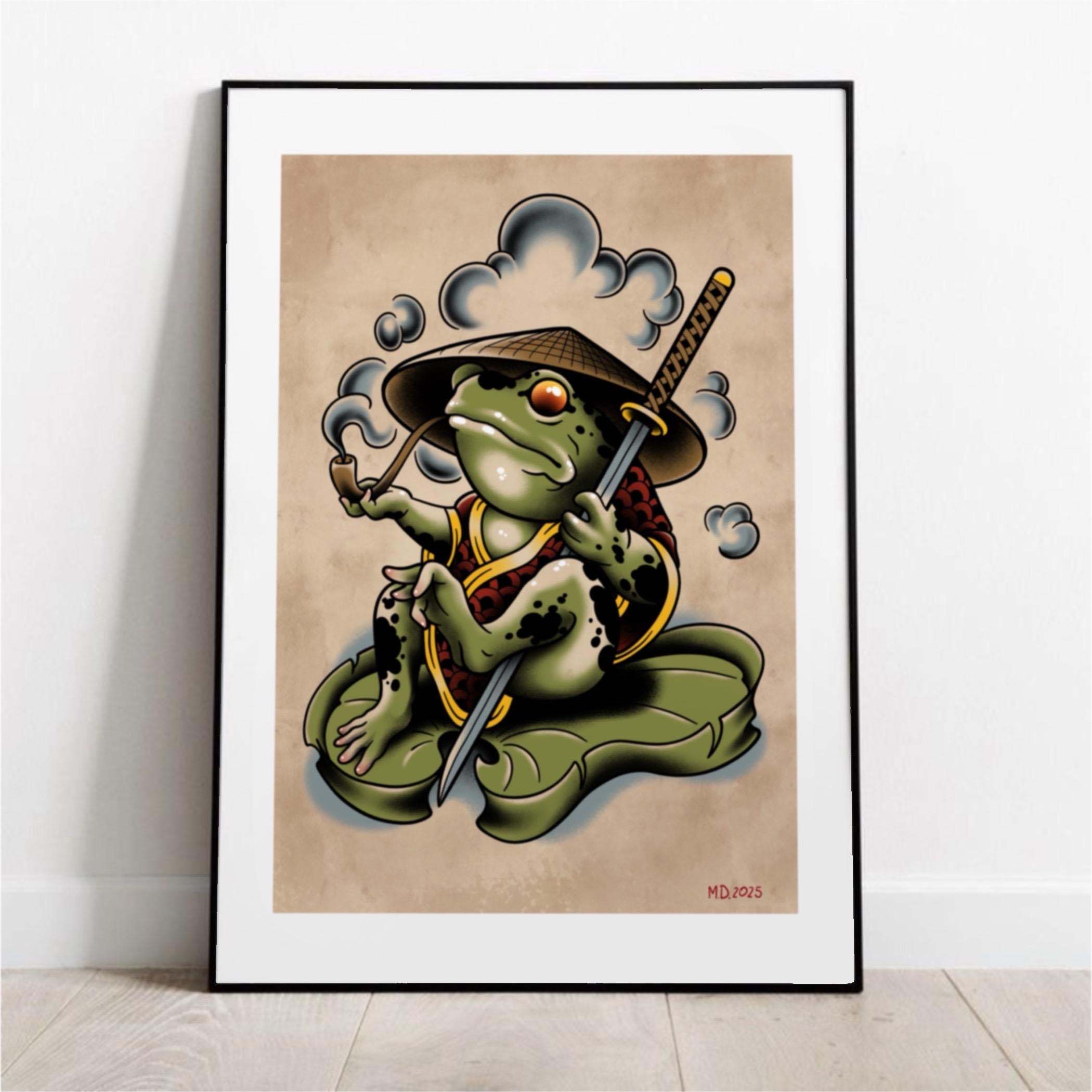 Dibujo samurai rana - Etsy México, image size:2100x2100