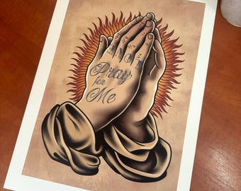 TATTOO FLASH POSTER【 Praying Hands 】 TATTOO FLASH POSTER【 Praying Hands 】 | tattoost