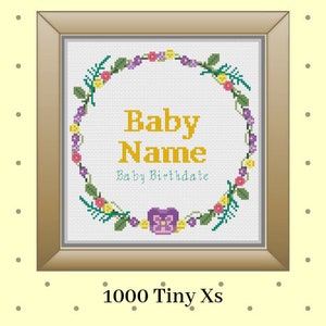 PATTERN | Custom Floral Wreath Cross Stitch
