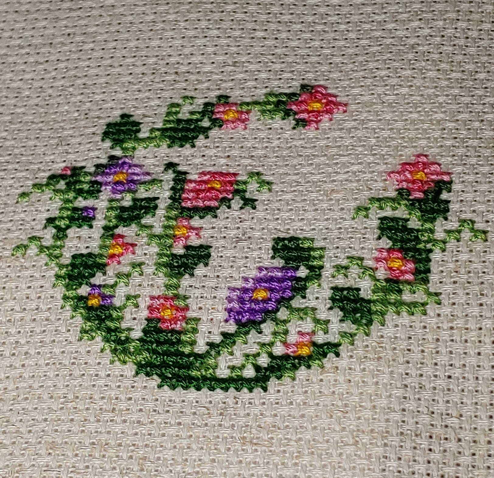 PATTERN | Floral Crescent Small Cross Stitch - Etsy PATTERN | Floral Crescent Small Cross Stitch - Etsy