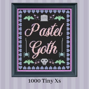 PATTERN | Pastel Goth Cross Stitch Pattern