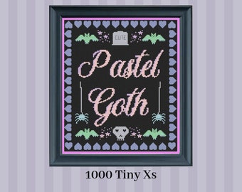 PATTERN | Pastel Goth Cross Stitch Pattern