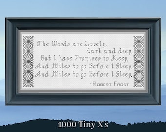 PATTERN | Sleep by Robert Frost Cross Stitch