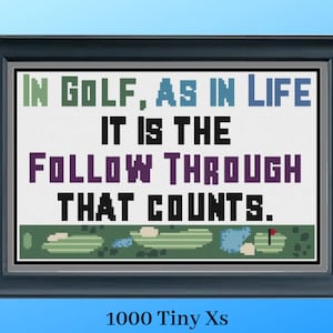 PATTERN | In Golf as in Life Cross Stitch