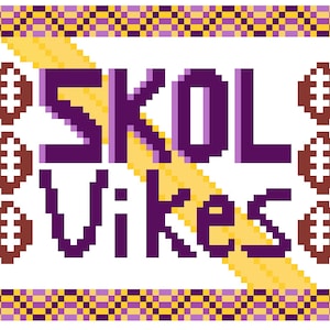 SCHEMA / Skol Vikings Minnesota Vikings Schema punto croce