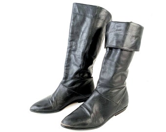 womens flat pirate boots