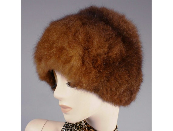 Vintage Russian Opossum Fur Cloche Hat Cossack Win
