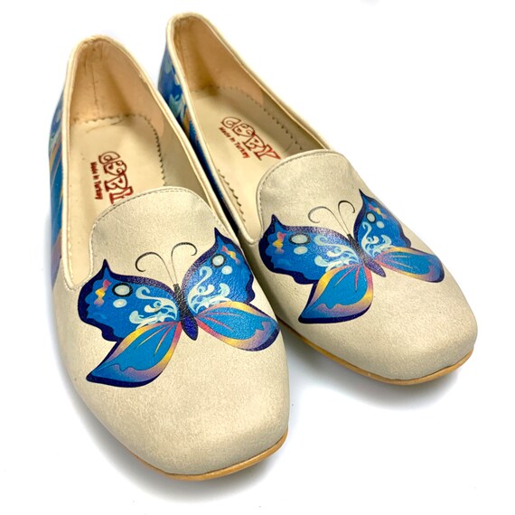 NUOVE scarpe mocassini con tacco largo 7.5 38 GOBY Off White