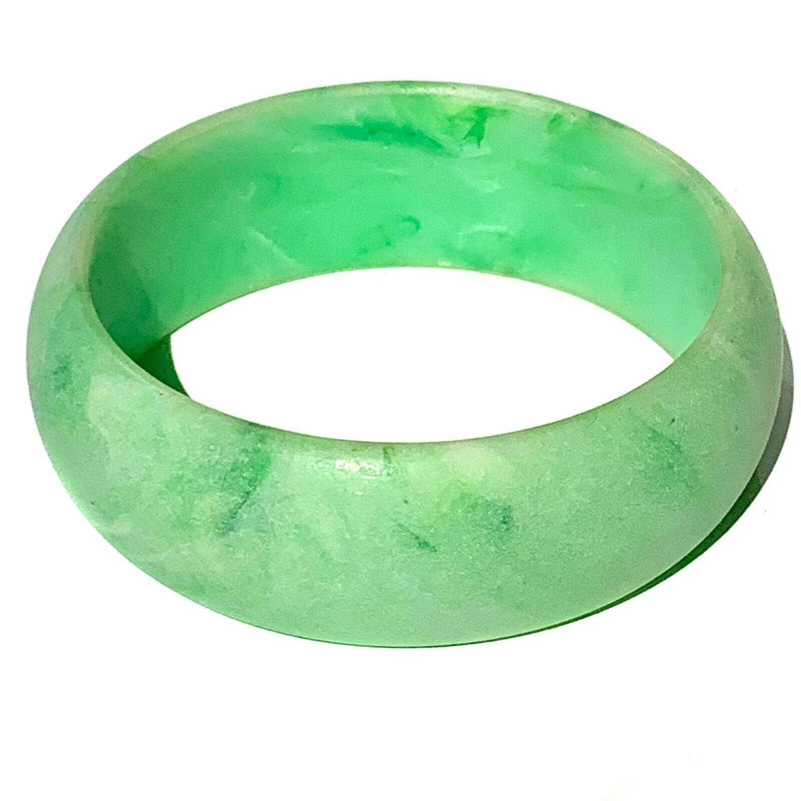 Vintage Green Marbled Lucite Wide Domed Bangle Bracelet | Etsy