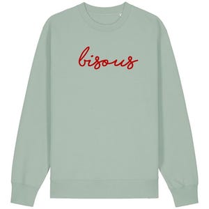 French Slogan Bisous sweatshirt unisex French Slogan Women&#39;s Men&#39;s