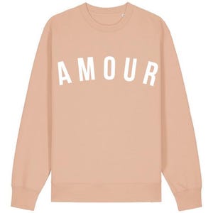 French Slogan AMOUR sweatshirt unisex French Slogan Women&#39;s Men&#39;s