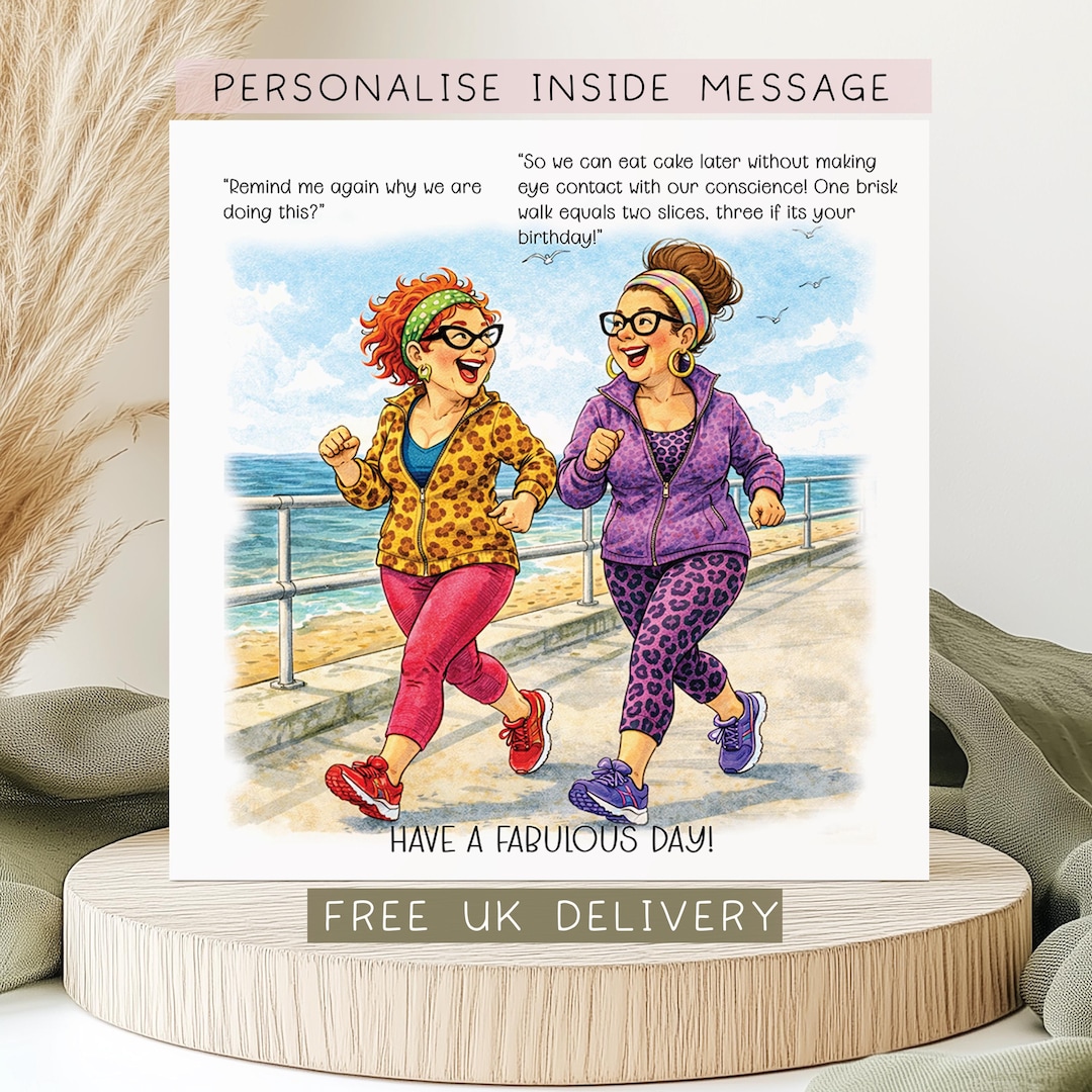 Funny Birthday Card for Friend, Best Friend Birthday Card for Her, Cake ...