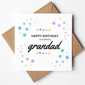 Carte d'anniversaire pour grand-père, joyeux anniversaire grand-père, à un grand-père spécial le jour de votre anniversaire, carte pour grand-père, carte d'anniversaire simple grand-père