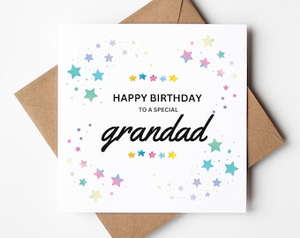 Carte d'anniversaire pour grand-père, joyeux anniversaire grand-père, à un grand-père spécial le jour de votre anniversaire, carte pour grand-père, carte d'anniversaire simple grand-père
