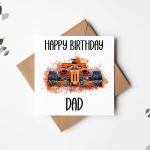 Personalisierte Rennwagen-Karte | F1 Geburtstagskarte für Sie & Ihn | Einzigartiges Führerschein Geschenk | Formel 1 Hobby Karte