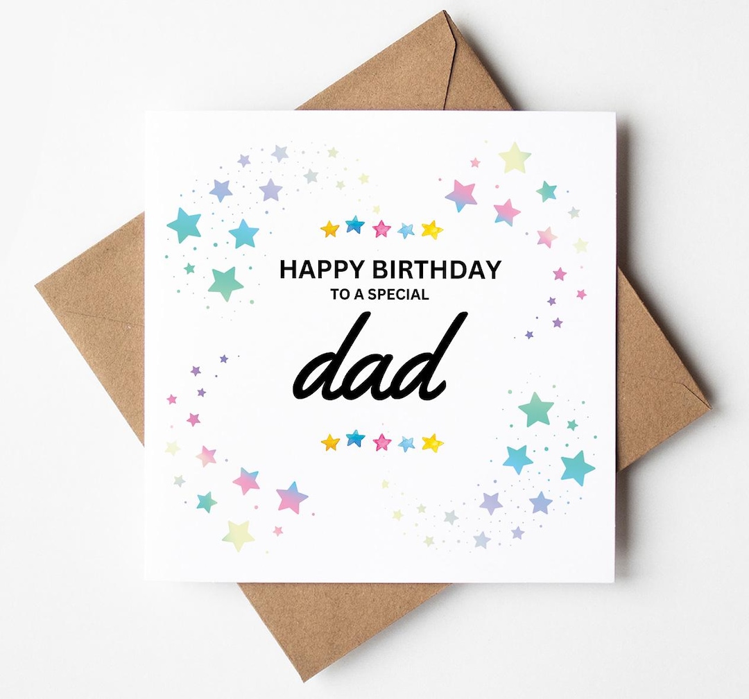 Dad Card Birthday Card for Dad: Heartfelt Message, Kraft Envelope - Etsy
