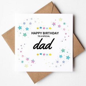 Carte d'anniversaire pour papa, joyeux anniversaire papa, à un papa spécial le jour de votre anniversaire, carte pour papa, carte d'anniversaire simple pour papa