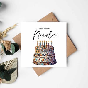 Personalised Birthday Card | Custom Greeting | Unique Handmade Design for Him & Her | Festive Wishes. Ideal Birthday wishes for a friend.