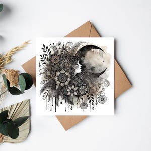 Bohokaart | Crafted boho-wenskaart voor alle gelegenheden | Gedurfd uniek ontwerp | Verjaardagen, bedankt, verjaardagswensen voor een vriend(in)