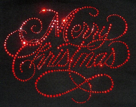 7Hotfix iron on transfers for firefly xmas transfers in red glitter