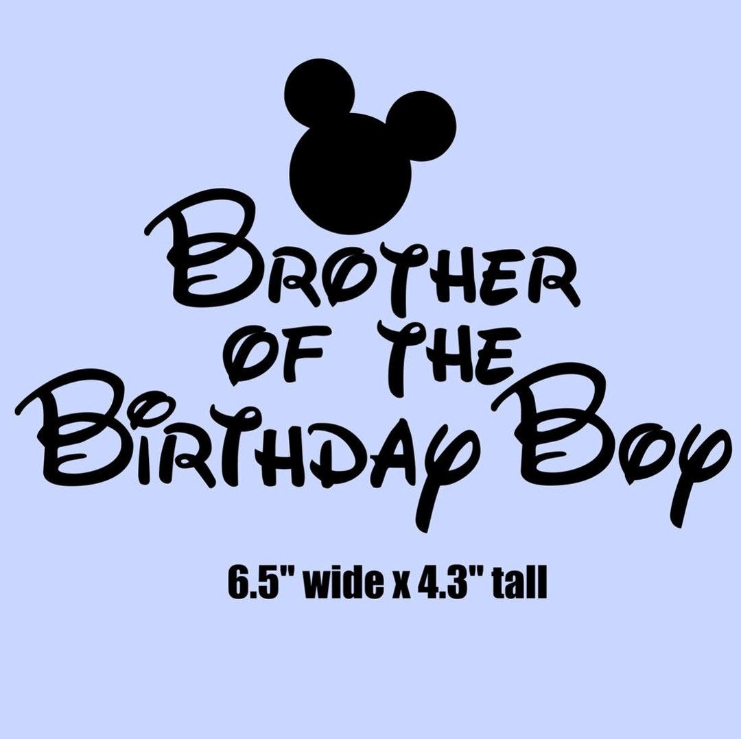 Brother of the Birthday BOY Iron on Vinyl Transfer DIY Etsy